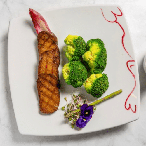 Vegetarisches Grillsteak (auf Wunsch vegan)