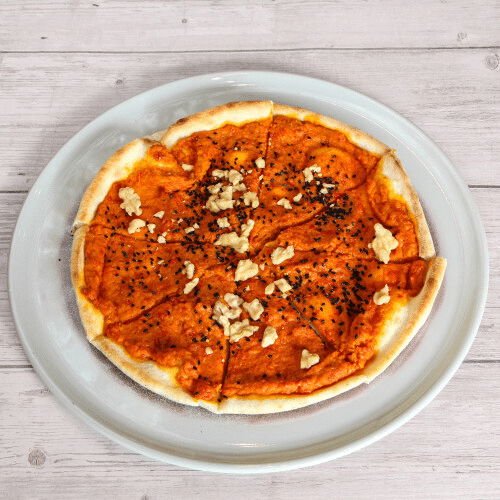 Pizza Paprika-Walnuss (vegetarisch, scharf)