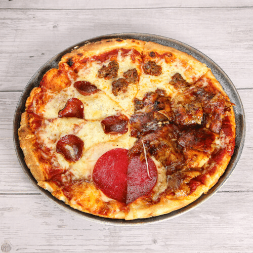Pizza Vier Jahreszeiten (Fleisch)