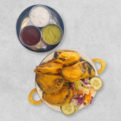 Auberginen Pakora (vegan)