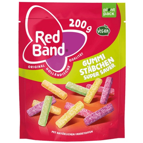 Red Band Gummi Stäbchen super sauer 200g