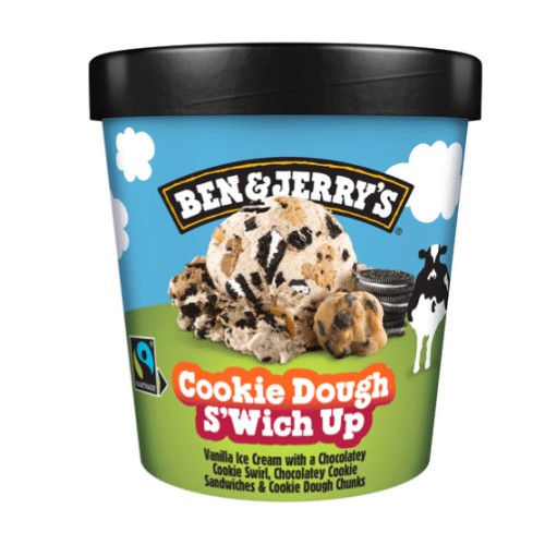 Ben Jerrys Cookie Dough S'Wich Up 465ml