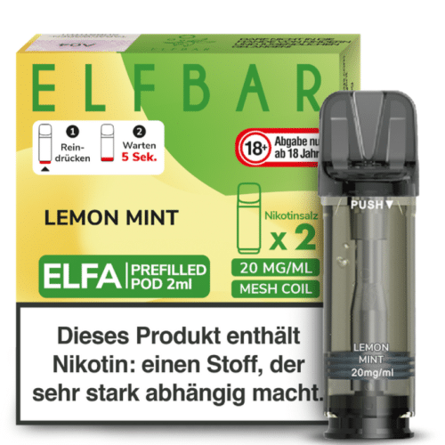 Elfbar Elfa Lemon Mint 20mg Nikotin 2er Pack