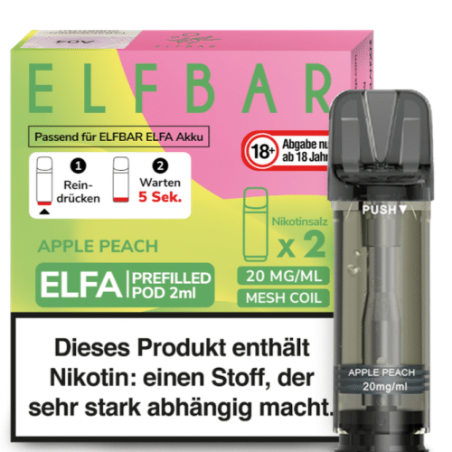 Elfbar Elfa Apple Peach 20mg Nikotin 2er Pack