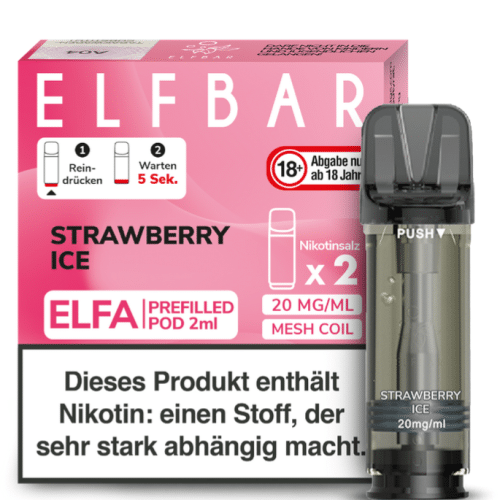 Elfbar Elfa Strawberry Ice 20mg Nikotin 2er Pack