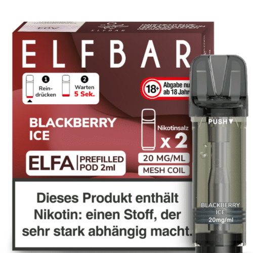 Elfbar Elfa Blackberry Ice 20mg Nikotin 2er Pack