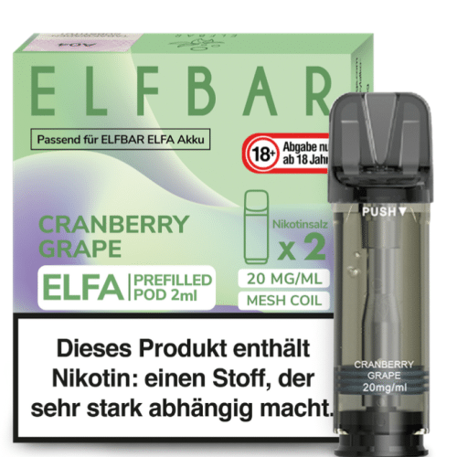 Elfbar Elfa Cranberry Grape 20mg Nikotin 2er Pack