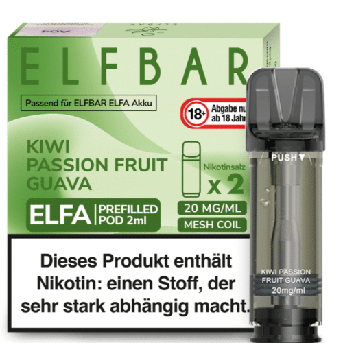 Elfbar Elfa Kiwi Passion Fruit Guava 20mg Nikotin 2er Pack