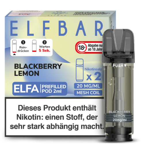 Elfbar Elfa Blackberry Lemon 20mg Nikotin 2er Pack