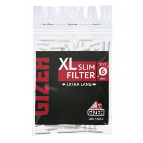Gizeh Black XL Slim Filter Extra Lang 6mm  je 100 Filter