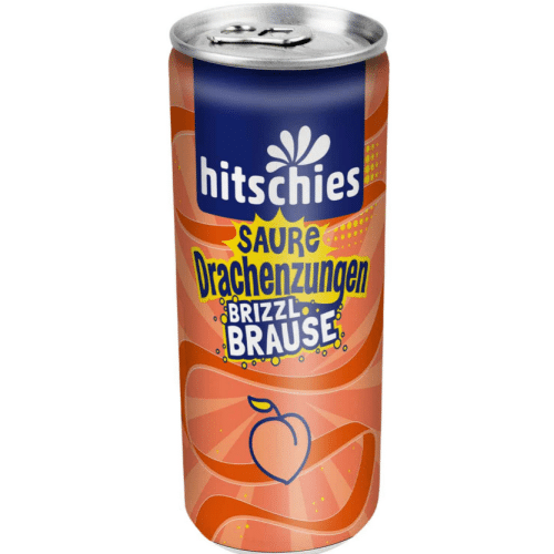Hitschies Saure Drachenzungen brizzl Brause Pfirsich 250ml