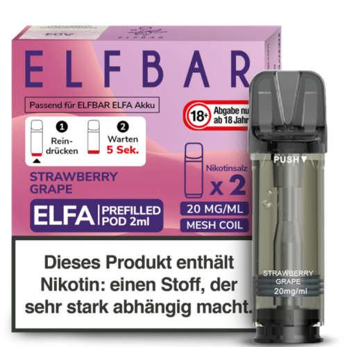 Elfbar Elfa Strawberry Grape 20mg Nikotin 2er Pack