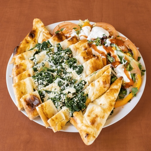 Pide mit Spinat und Käse