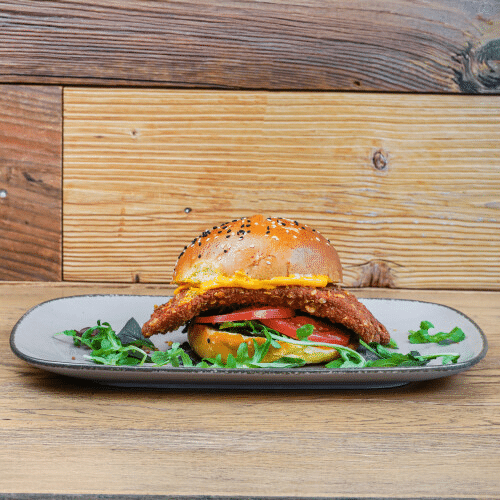 Chili-Crispy-Burger (scharf)