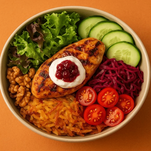 Kartoffel-Rösti-Chicken-Bowl