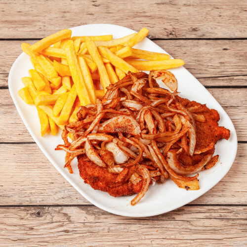 Schnitzel - Schmorzwiebeln