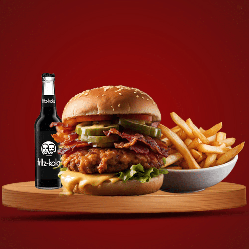 Crunchy Chicken Bacon Burger Menü