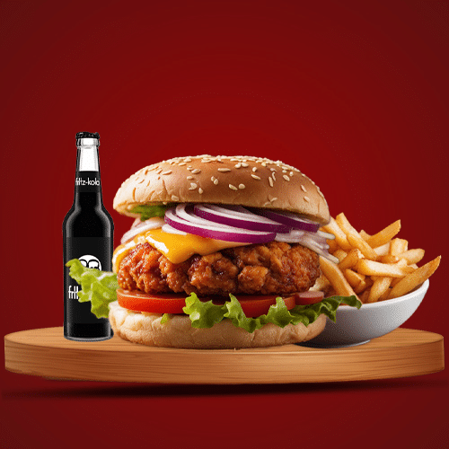 Crunchy Chicken Burger Menü