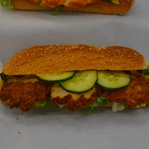 Sandwich mit Geflügelfrikadelle