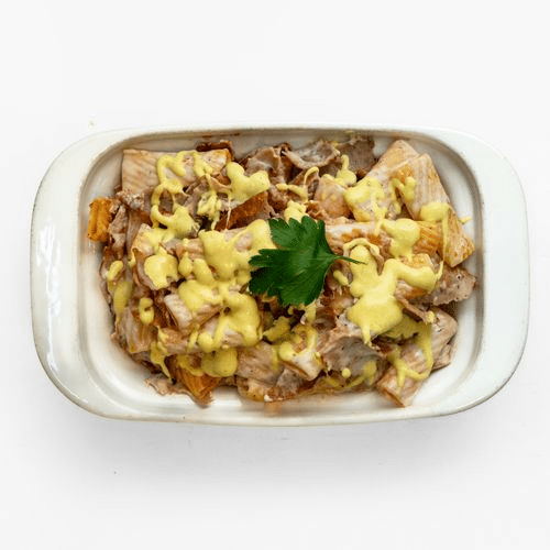 31-Nudeln mit Dönerfleisch und Sahnesoße