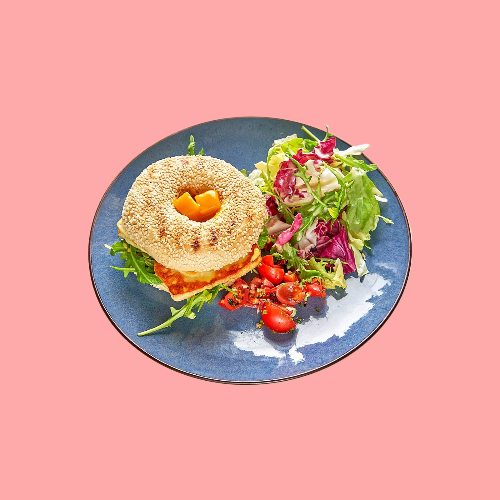 Bagel Halloumi-Ei