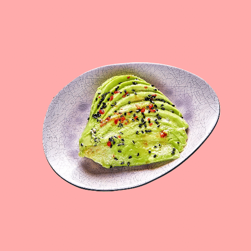 Halbe marinierte Avocado (vegan)