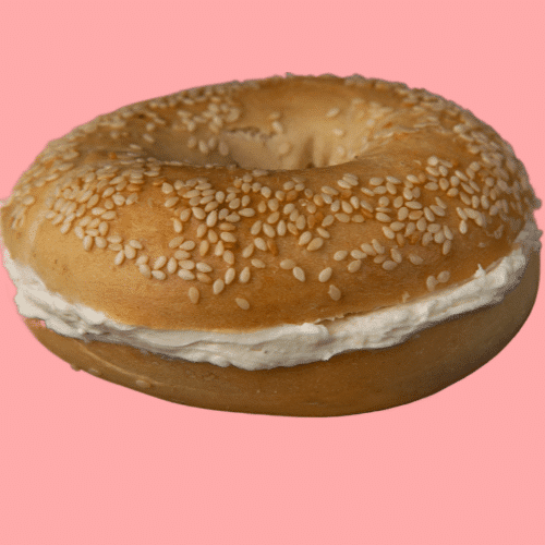 Sesam Bagel mit Frischkäse