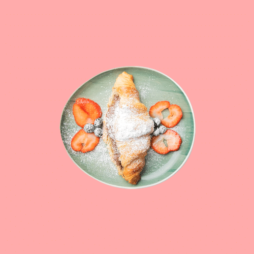 Gefülltes Croissant Erdbeer-Nutella