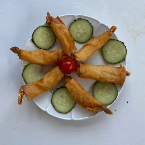 Gebackene Garnelen (6 Stück)