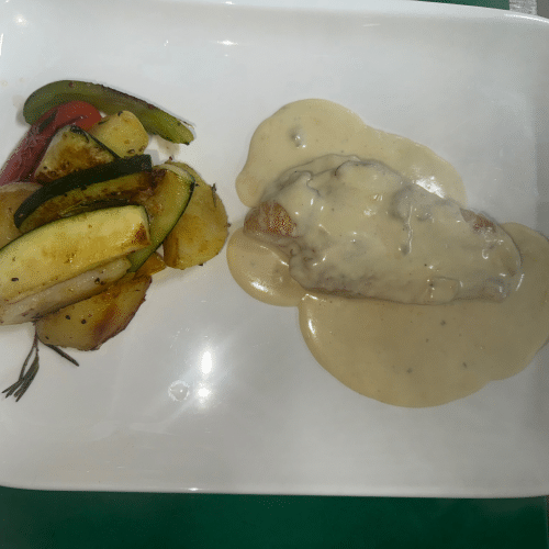 Hähnchenbrust mit Gorgonzolasauce