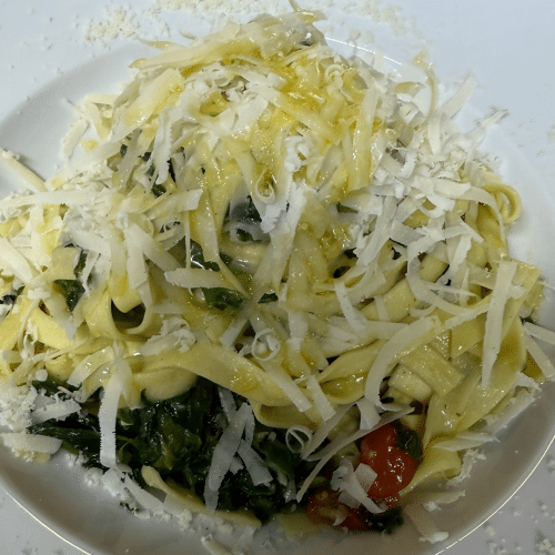 Tagliatelle con Spinaci e Parmigiano
