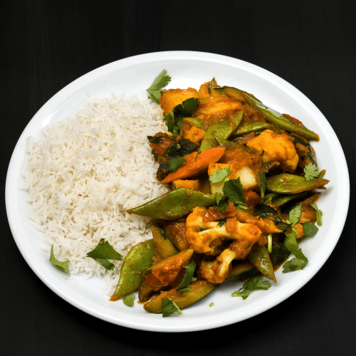 Mixed Vegetable Curry (mild, vegan)