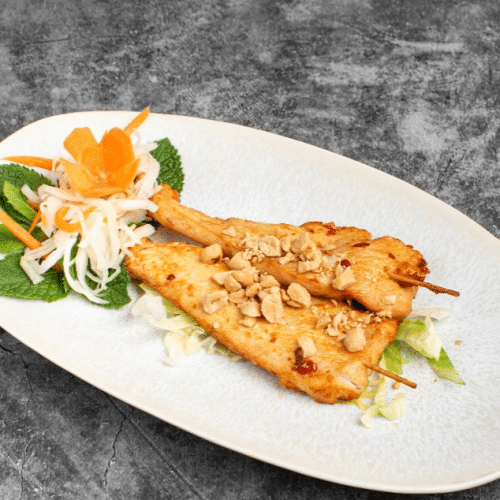 Sate-Hühnerspieße (2 Stück)