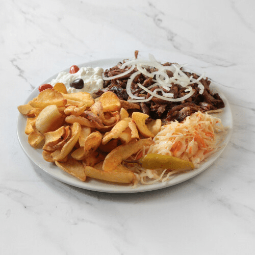 Gyros Teller mit Pommes frites