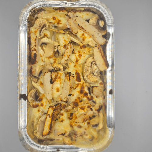 Gratin mit Hähnchen und Champignons