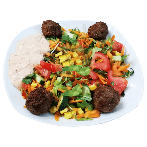 Meatballs Salat (vegan)