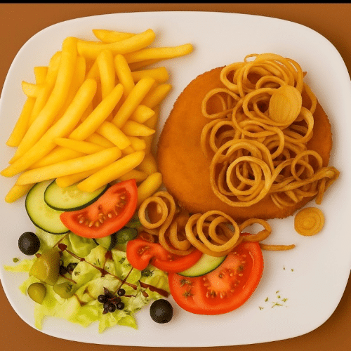 Röstzwiebeln Schnitzel