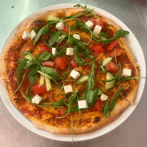 Vegetarische Pizzabrot