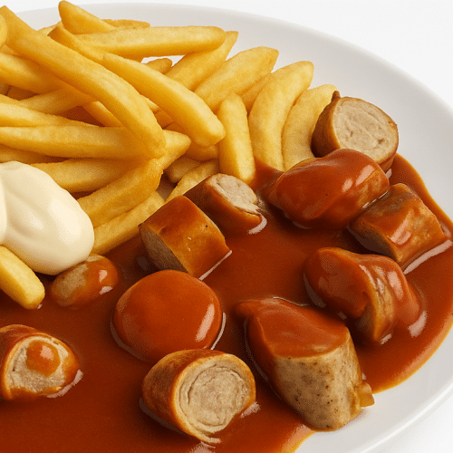 Currywurst mit Pommes