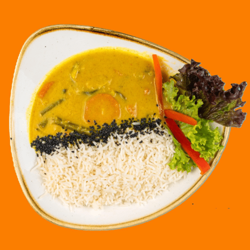 Gemüse-Erdnuss-Curry mit Thai-Basilikum