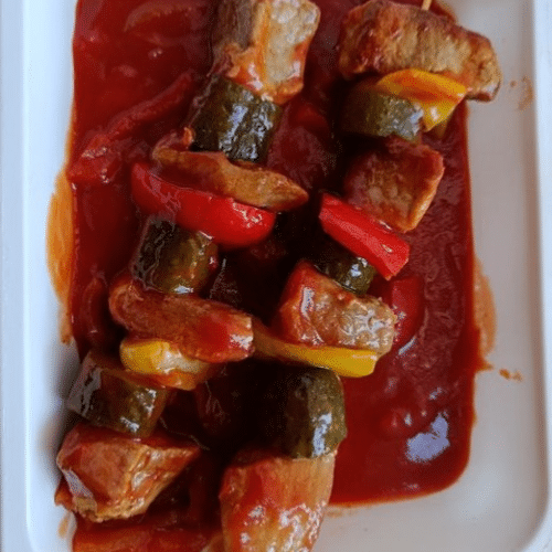 Fleischspieße vom Strohschwein (2 Stück)