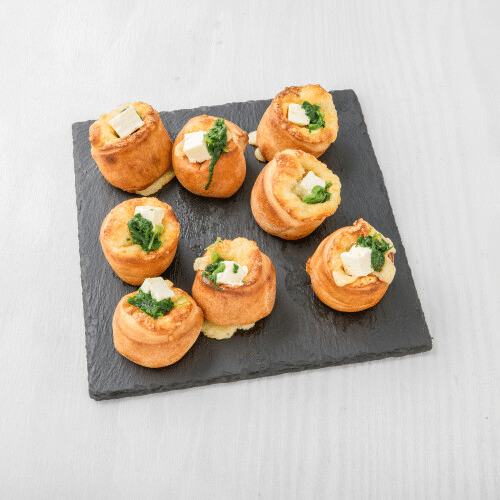 Snack-Rollis mit Spinat und Hirtenkäse (8 Stück)