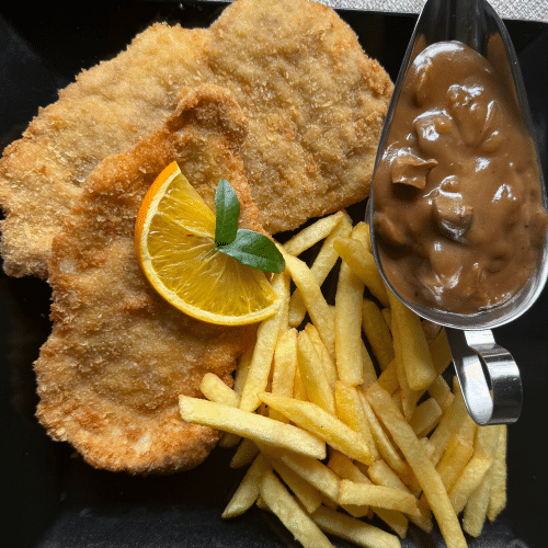 Klassisches Jägerschnitzel