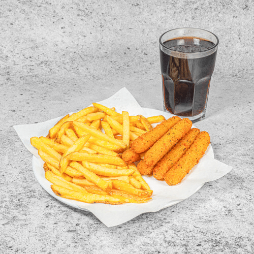Mozzarella Sticks Menü (6 Stück)