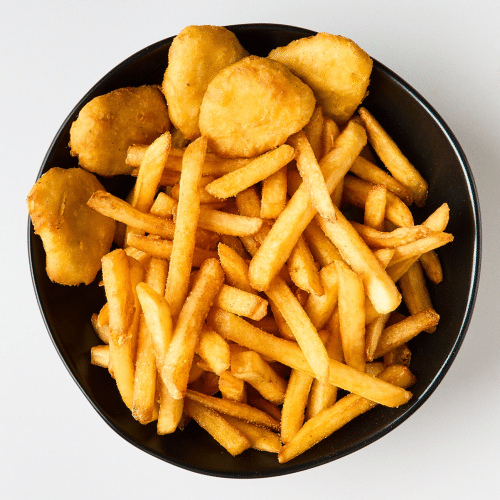 Chicken Nuggets (5 Stück) mit Pommes