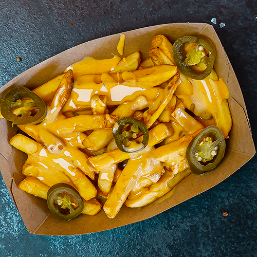 Poutine Cheese-Jalapenos (scharf)