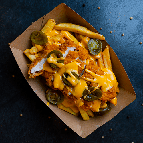 Poutine Crispy Cheese and Hot (scharf)