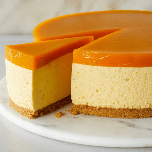Hausgemachter Mango Cheesecake