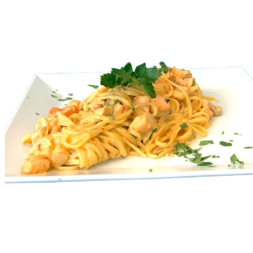 Spaghetti mit Lachs