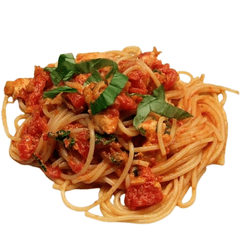 Spaghetti Tomaten Rahm Sauce